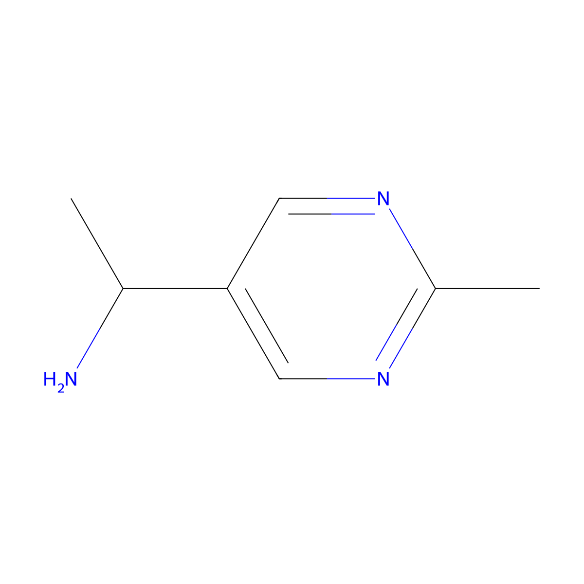 1-(2-Methylpyrimidin-5-yl)ethanamine molecular structure, CAS 1071435-99-8