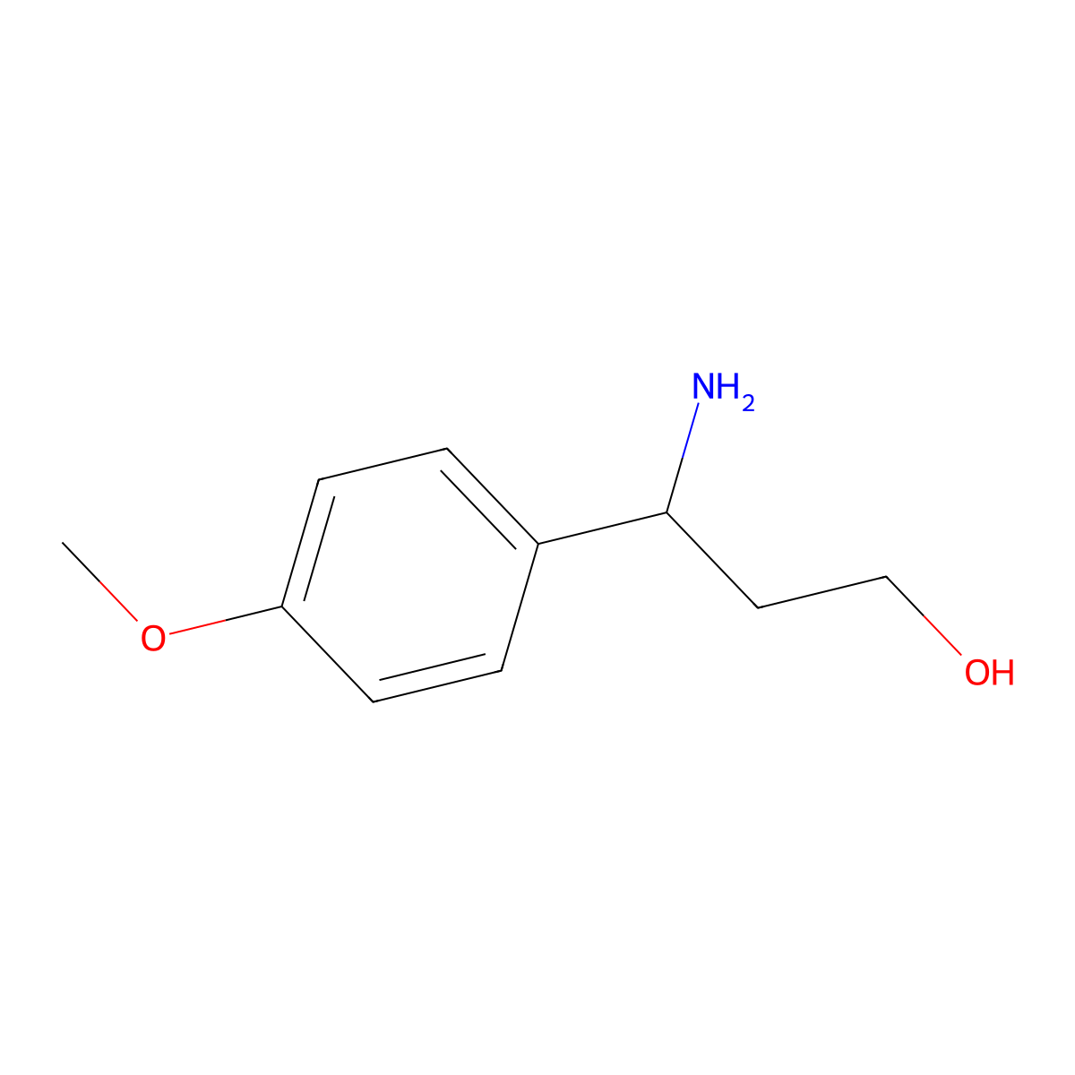 (r)-3-Amino-3-(4-methoxyphenyl)propan-1-ol molecular structure, CAS 1071436-31-1