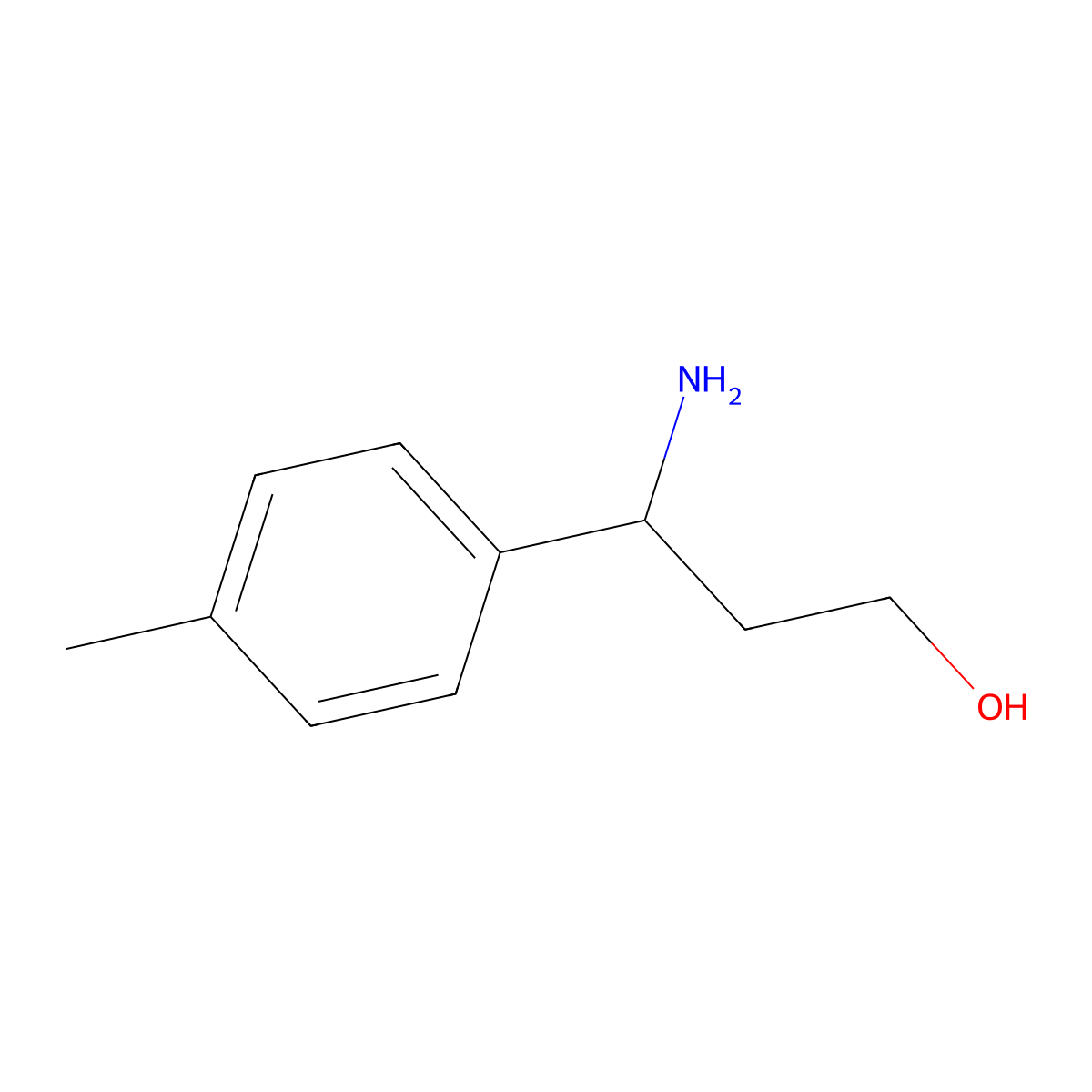(R)-3-Amino-3-(p-tolyl)propan-1-ol molecular structure, CAS 1071436-36-6