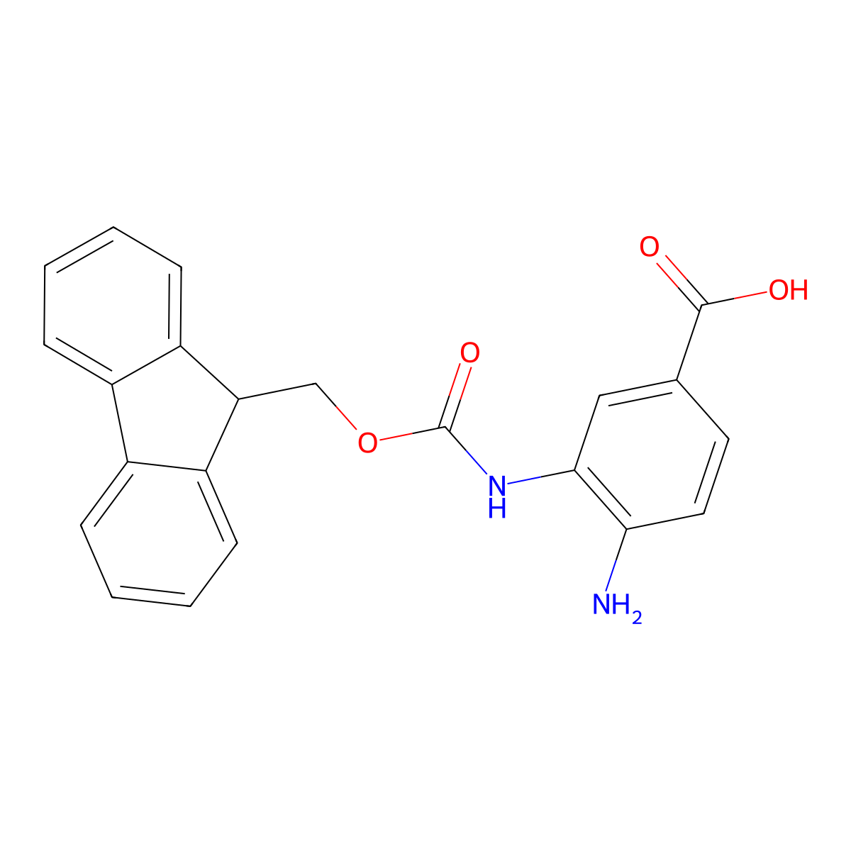 3-Fmoc-4-diaminobenzoic acid molecular structure, CAS 1071446-05-3
