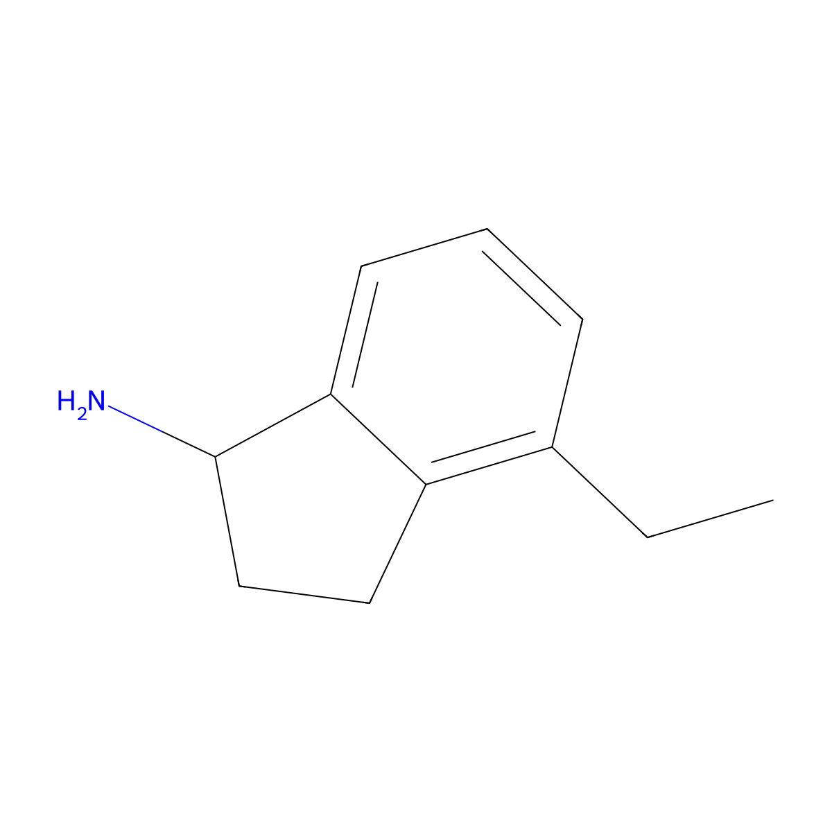 4-Ethyl-2,3-dihydro-1H-inden-1-amine molecular structure, CAS 1071448-88-8