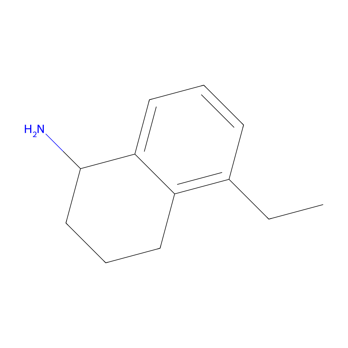 5-Ethyl-1,2,3,4-tetrahydronaphthalen-1-amine molecular structure, CAS 1071449-02-9