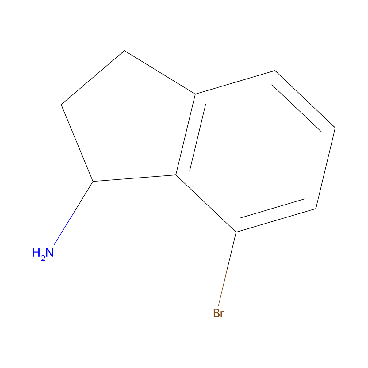 (7-Bromoindan-1-yl)amine molecular structure, CAS 1071449-08-5