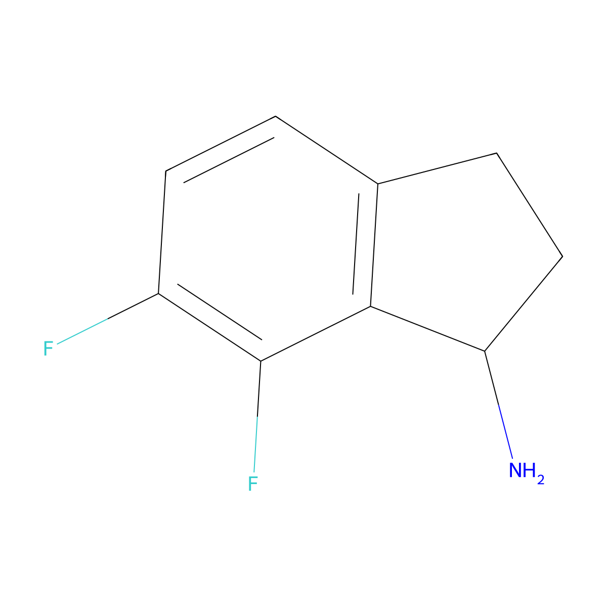 6,7-Difluoro-indan-1-ylamine molecular structure, CAS 1071449-17-6