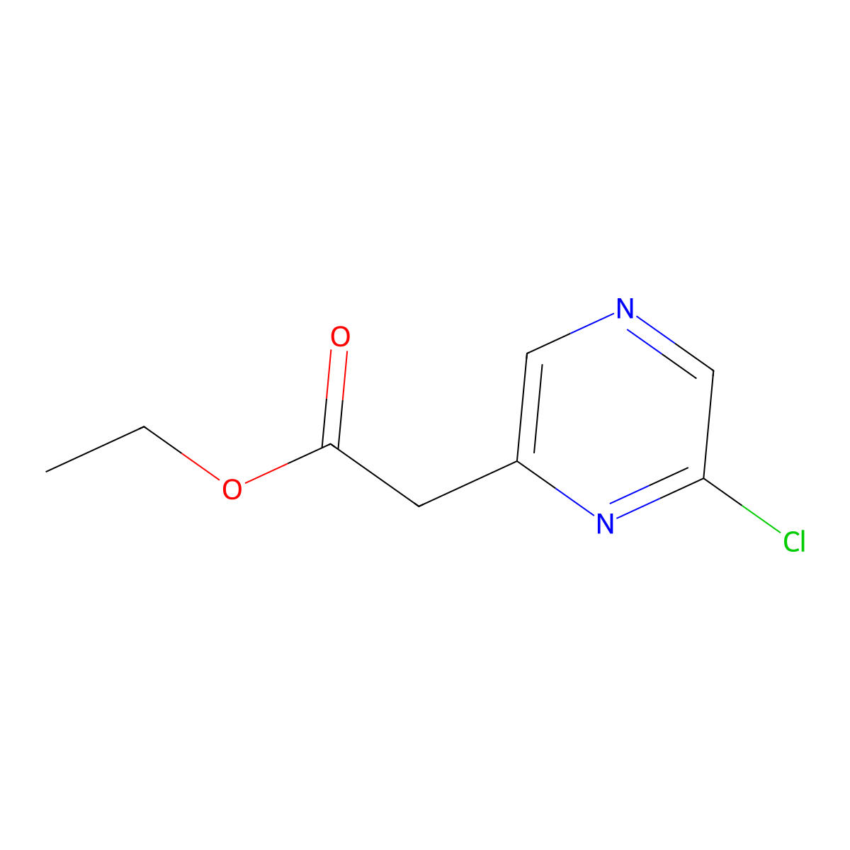 Ethyl 2-(6-chloropyrazin-2-YL)acetate molecular structure, CAS 1071455-09-8