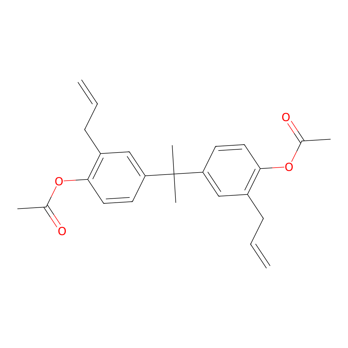 Phenol, 4,4'-(1-methylethylidene)bis[2-(2-propen-1-yl)-, 1,1'-diacetate molecular structure, CAS 1071466-61-9