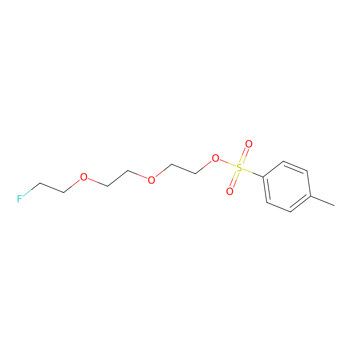 2-[2-(2-Fluoroethoxy)ethoxy]ethyl 4-methylbenzene-1-sulfonate molecular structure, CAS 1071476-71-5