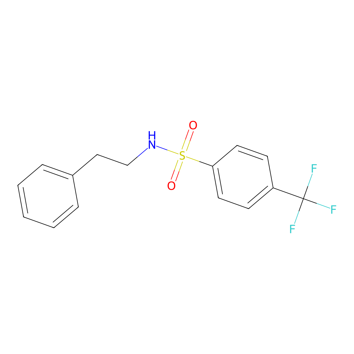 N-(2-Phenylethyl)-4-(trifluoromethyl)benzenesulfonamide molecular structure, CAS 1071493-53-2