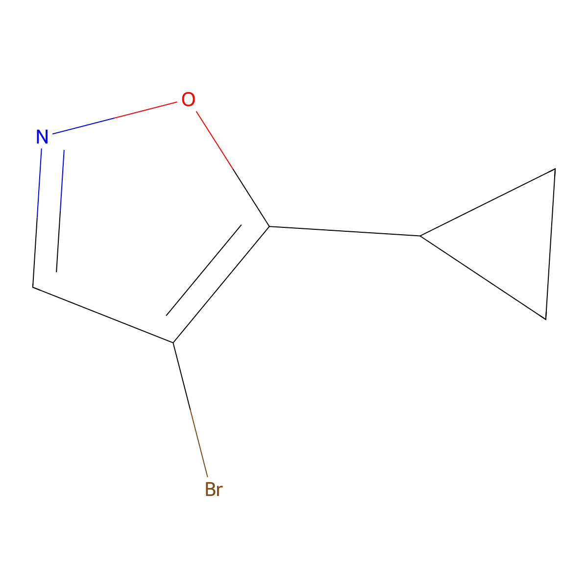 4-Bromo-5-cyclopropyl-1,2-oxazole molecular structure, CAS 1071497-43-2