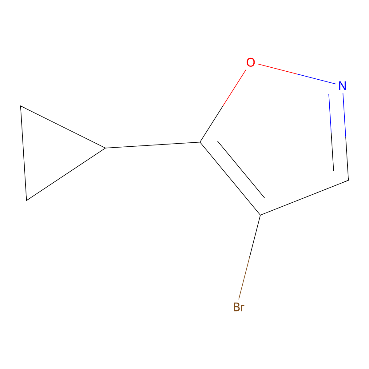 4-Bromo-5-cyclopropyl-1,2-oxazole molecular structure, CAS 1071497-43-2