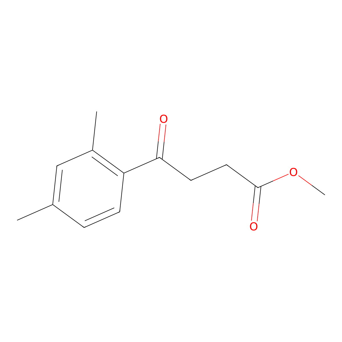 Methyl 4-(2,4-dimethylphenyl)-4-oxobutanoate molecular structure, CAS 107151-32-6