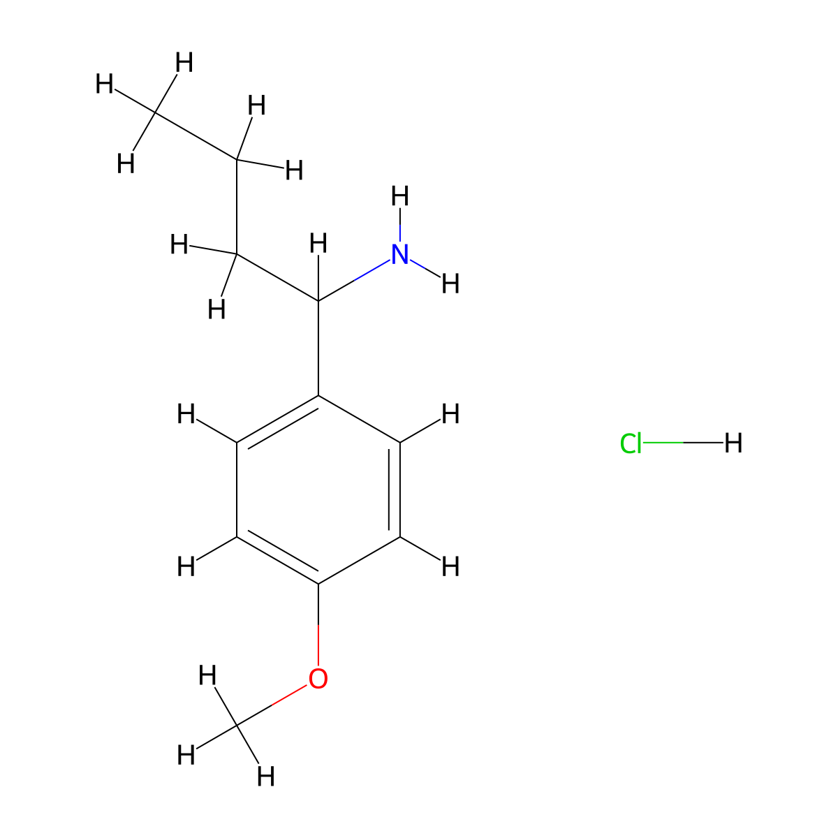 1-(4-Methoxyphenyl)butan-1-amine hydrochloride molecular structure, CAS 1071511-17-5
