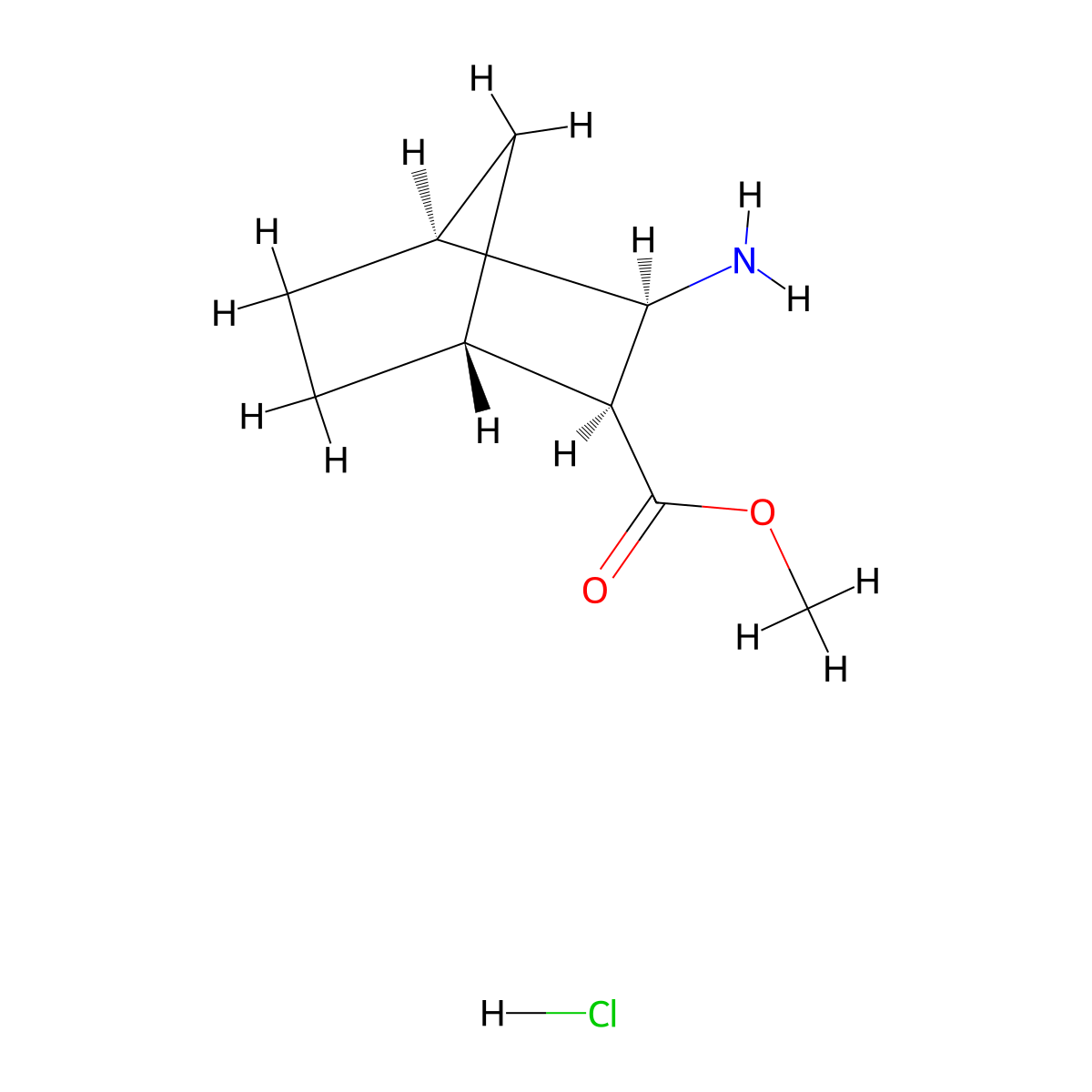methyl (1R,2S,3R,4S)-3-aminobicyclo[2.2.1]heptane-2-carboxylate hydrochloride molecular structure, CAS 1071520-51-8