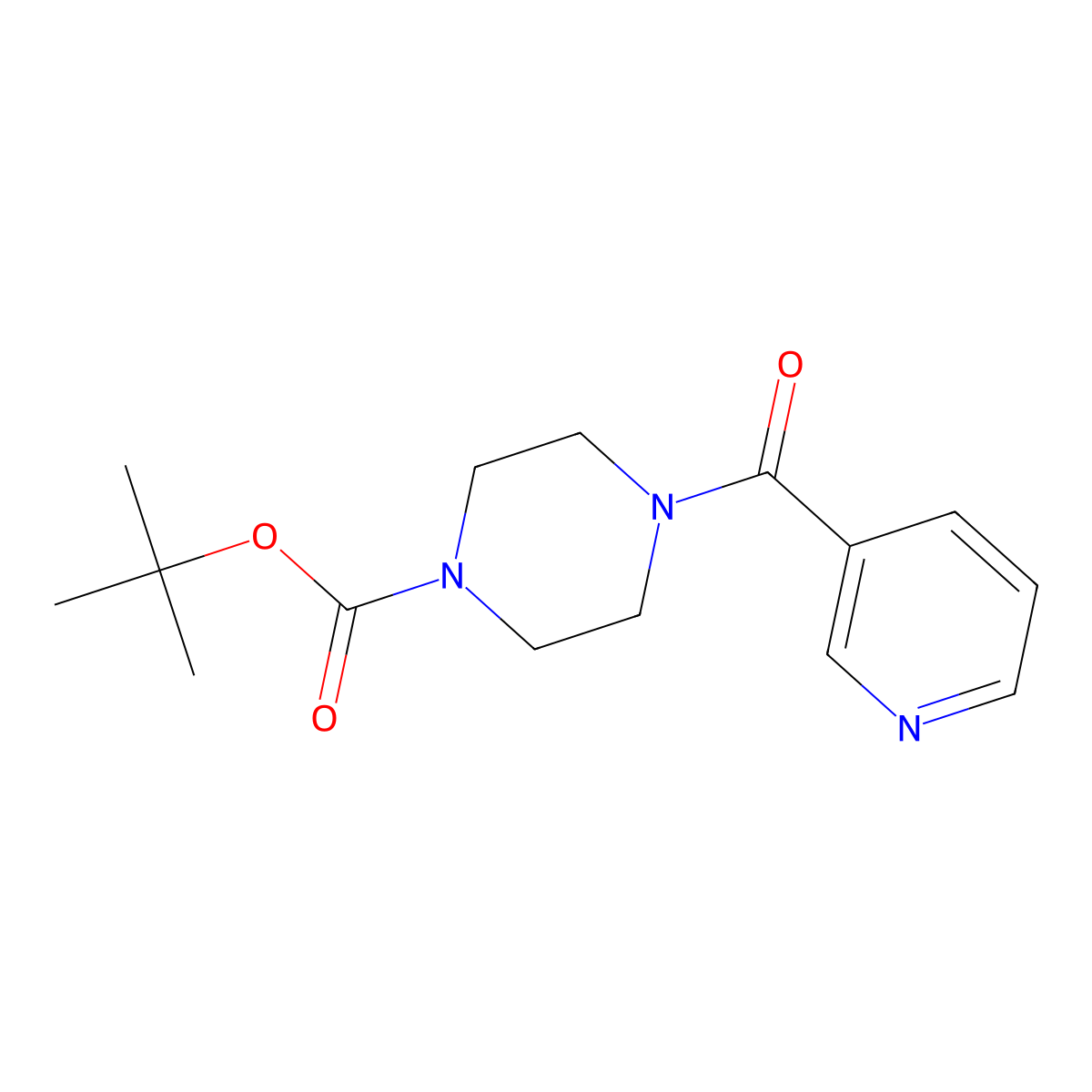 1-Boc-4-(3-pyridinylcarbonyl)piperazine molecular structure, CAS 1071521-50-0