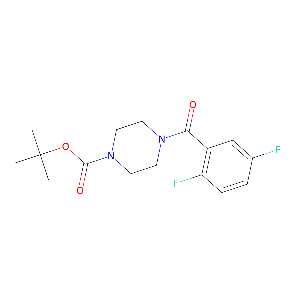4-(2,5-Difluorobenzoyl)piperazine-1-carboxylic acid tert-butyl ester molecular structure, CAS 1071521-84-0