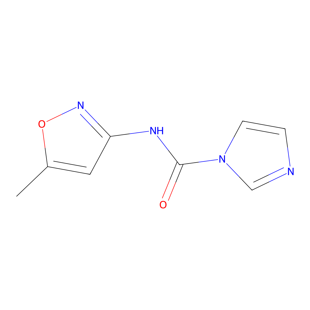 N-(5-methyl-1,2-oxazol-3-yl)-1H-imidazole-1-carboxamide molecular structure, CAS 1071522-59-2