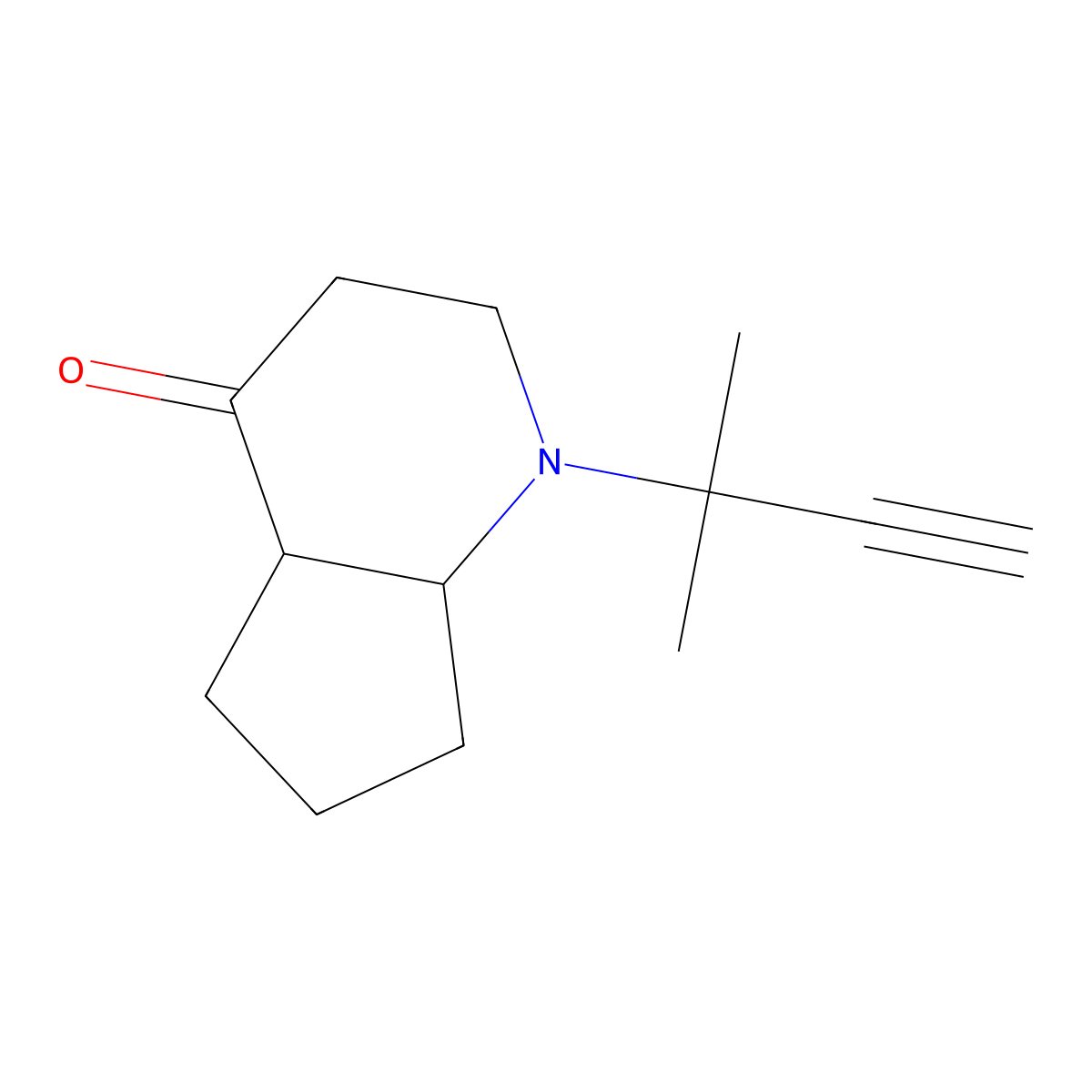 (4aS,7aS)-1-(2-methylbut-3-yn-2-yl)octahydro-4H-cyclopenta[b]pyridin-4-one molecular structure, CAS 1071536-88-3
