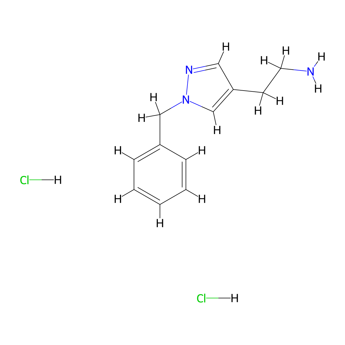 2-(1-benzyl-1H-pyrazol-4-yl)ethan-1-amine dihydrochloride molecular structure, CAS 1071537-11-5