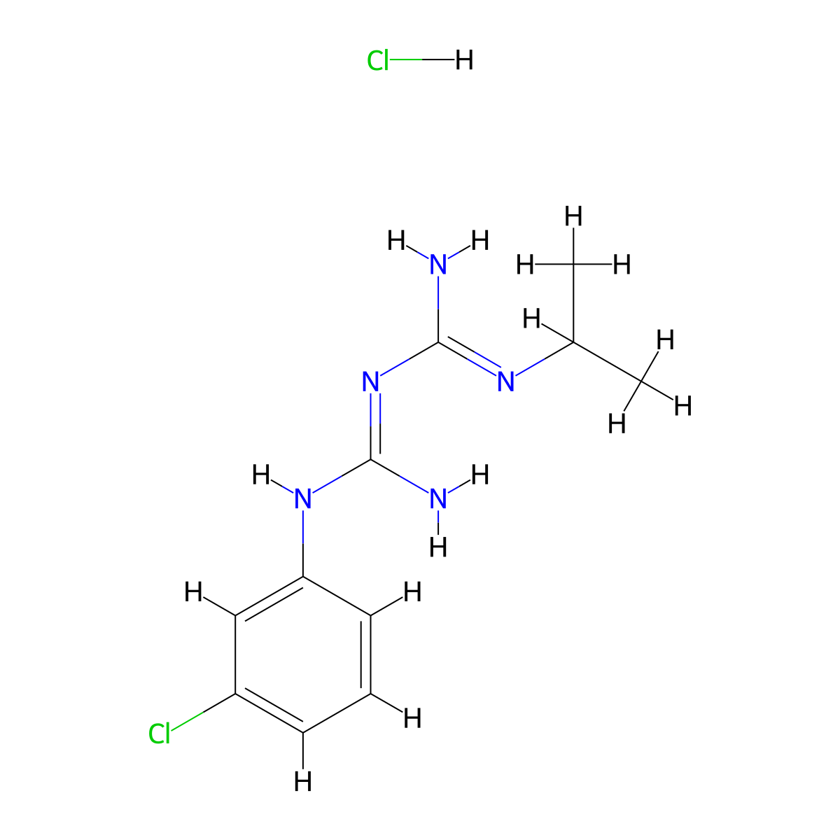 1-(3-Chlorophenyl)-5-isopropylbiguanide hydrochloride molecular structure, CAS 1071546-52-5