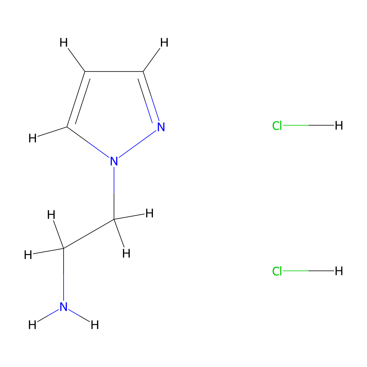 [2-(1h-Pyrazol-1-yl)ethyl]amine dihydrochloride molecular structure, CAS 1071550-46-3