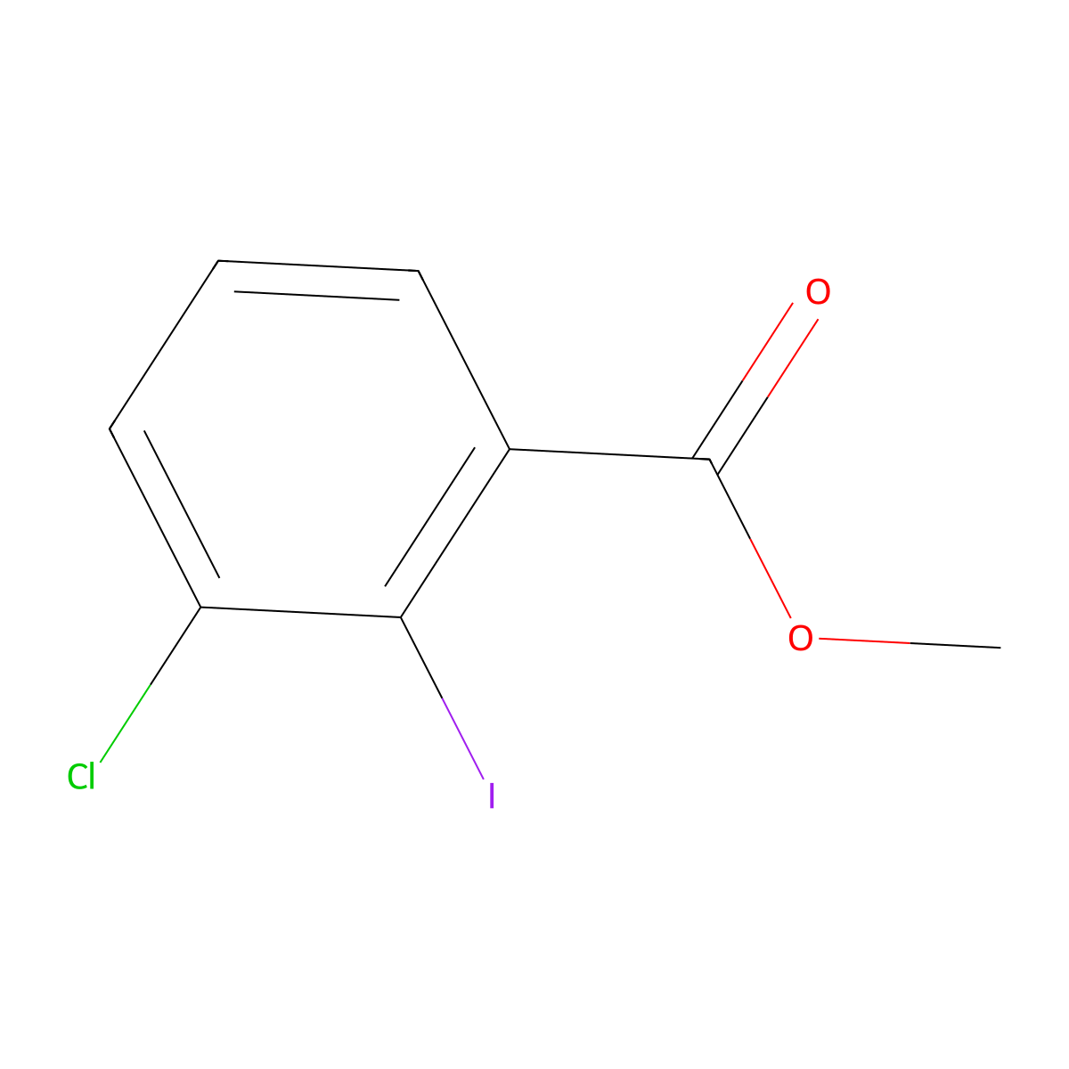 Methyl 3-chloro-2-iodobenzoate molecular structure, CAS 1071554-61-4