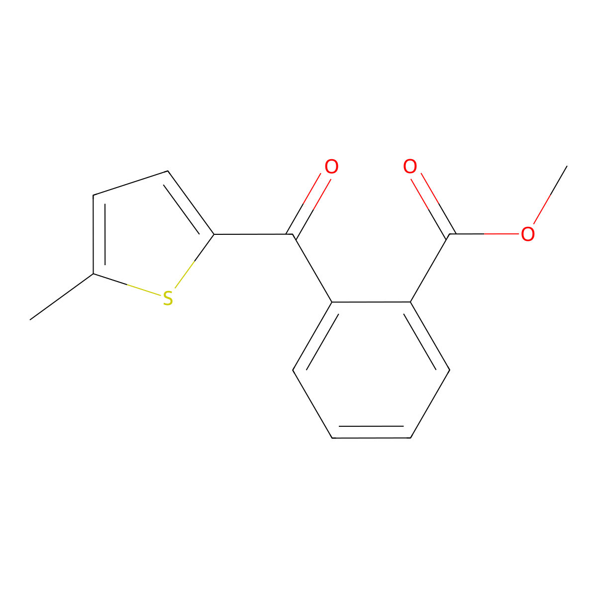 Methyl 2-(5-methyl-2-thenoyl)benzoate molecular structure, CAS 1071560-04-7