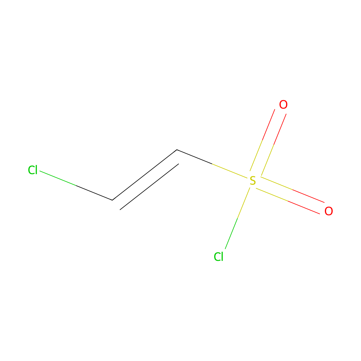 2-Chloroethene-1-sulfonyl chloride molecular structure, CAS 1071562-91-8