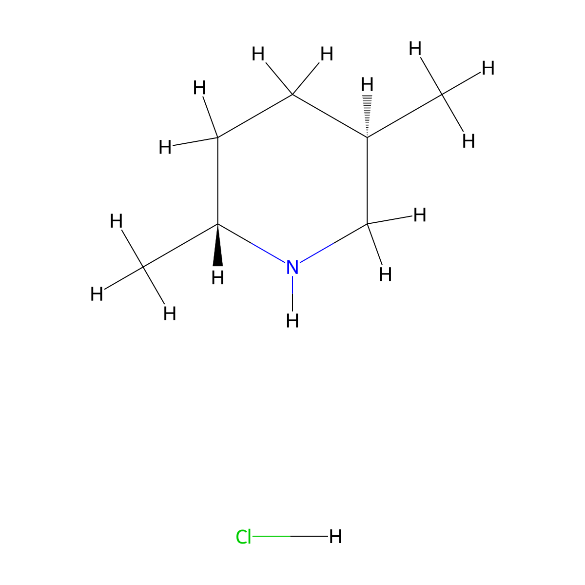 (2R,5R)-2,5-Dimethylpiperidine hydrochloride molecular structure, CAS 1071564-25-4
