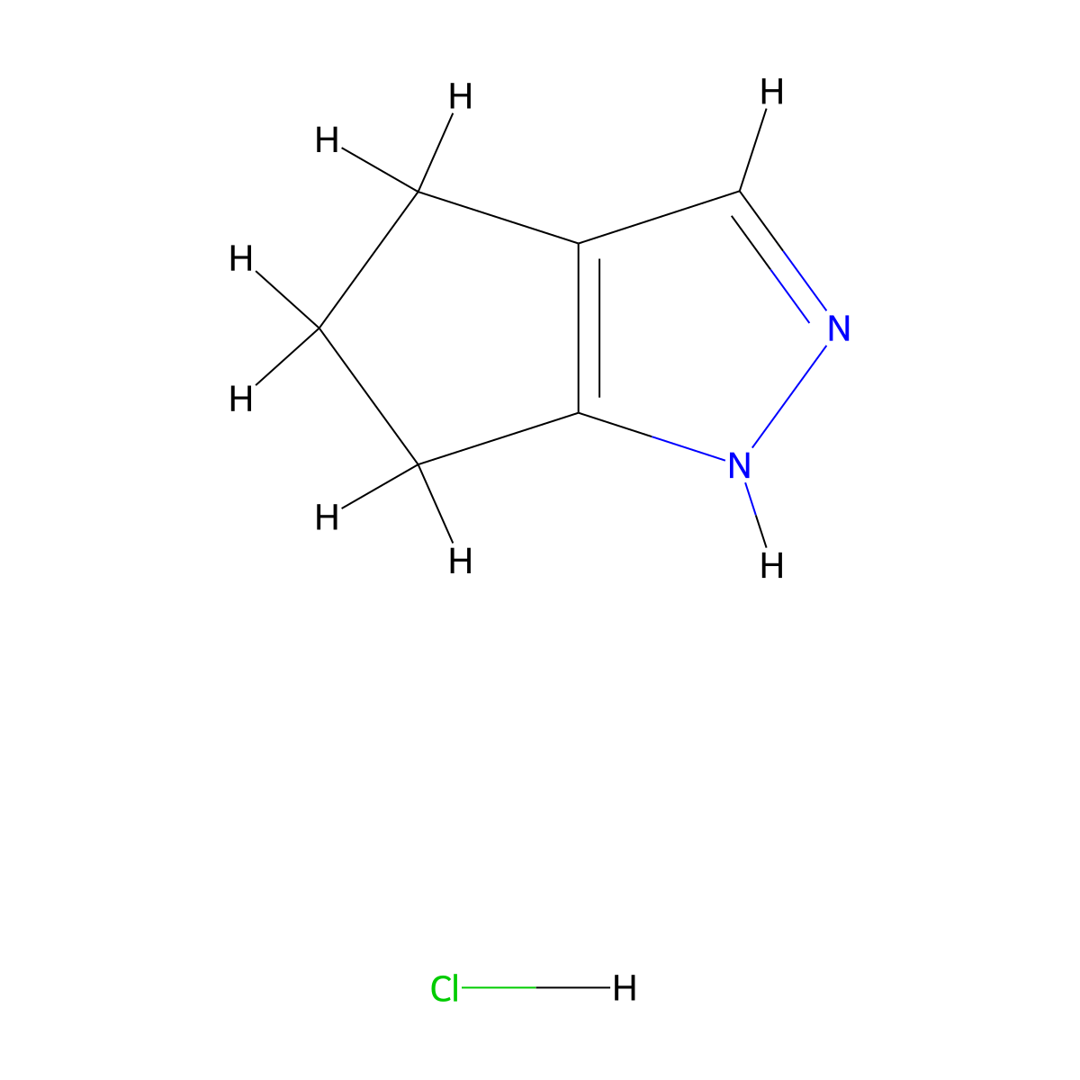 1,4,5,6-Tetrahydrocyclopenta[c]pyrazole hydrochloride molecular structure, CAS 1071575-85-3