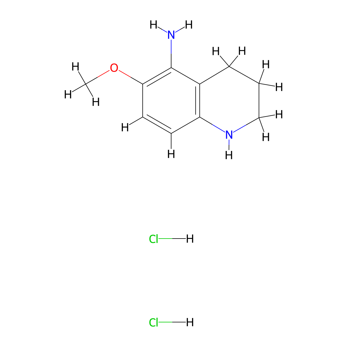 6-Methoxy-1,2,3,4-tetrahydroquinolin-5-amine dihydrochloride molecular structure, CAS 1071577-38-2