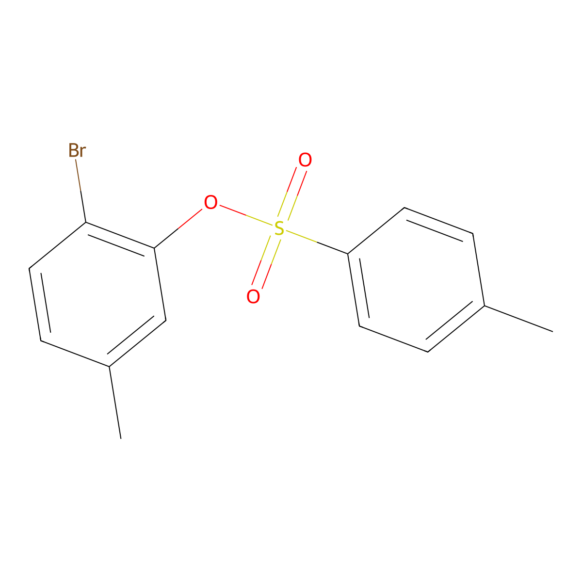 2-Bromo-5-methylphenyl 4-methylbenzene-1-sulfonate molecular structure, CAS 1071578-70-5