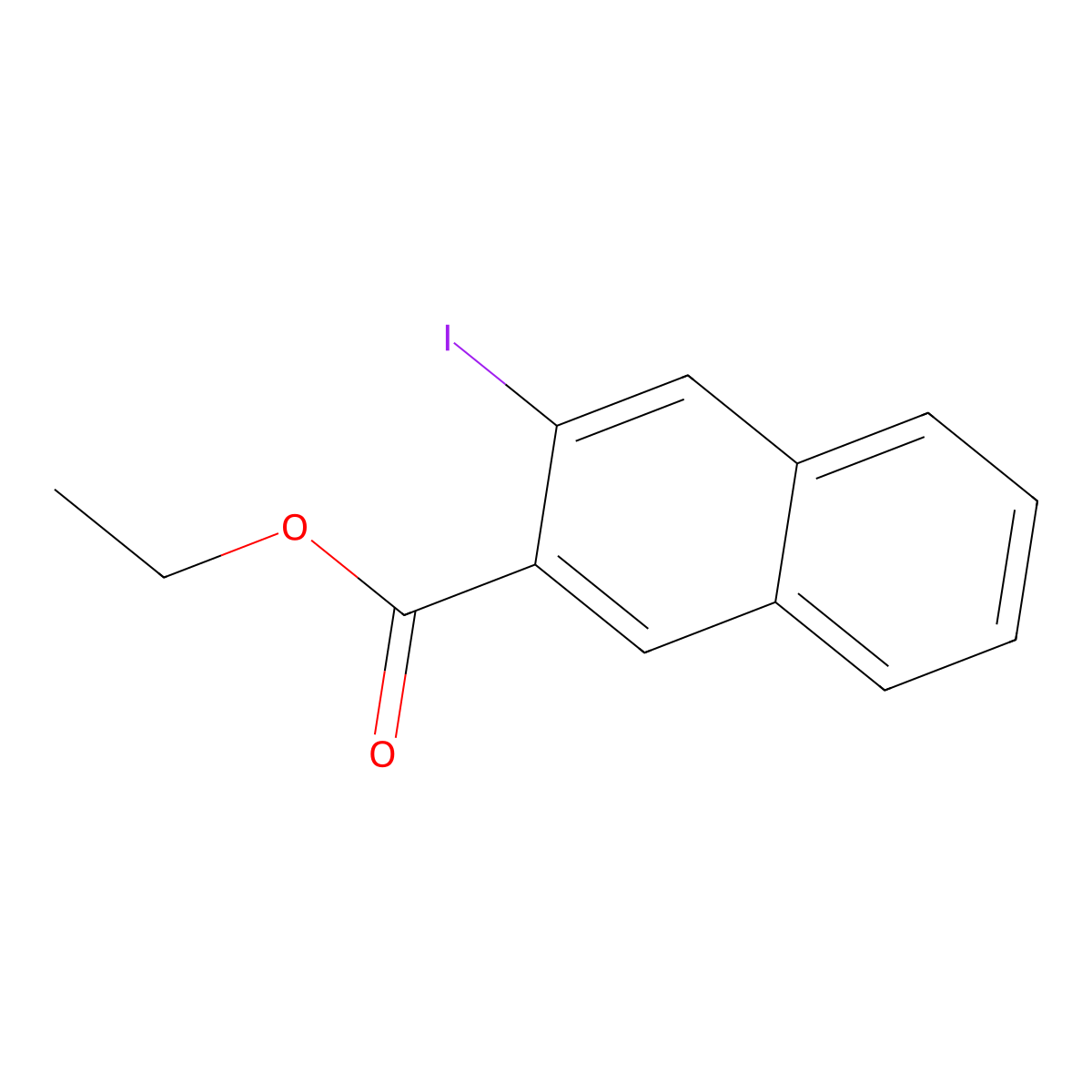 Ethyl 3-iodo-2-naphthoate molecular structure, CAS 1071583-34-0