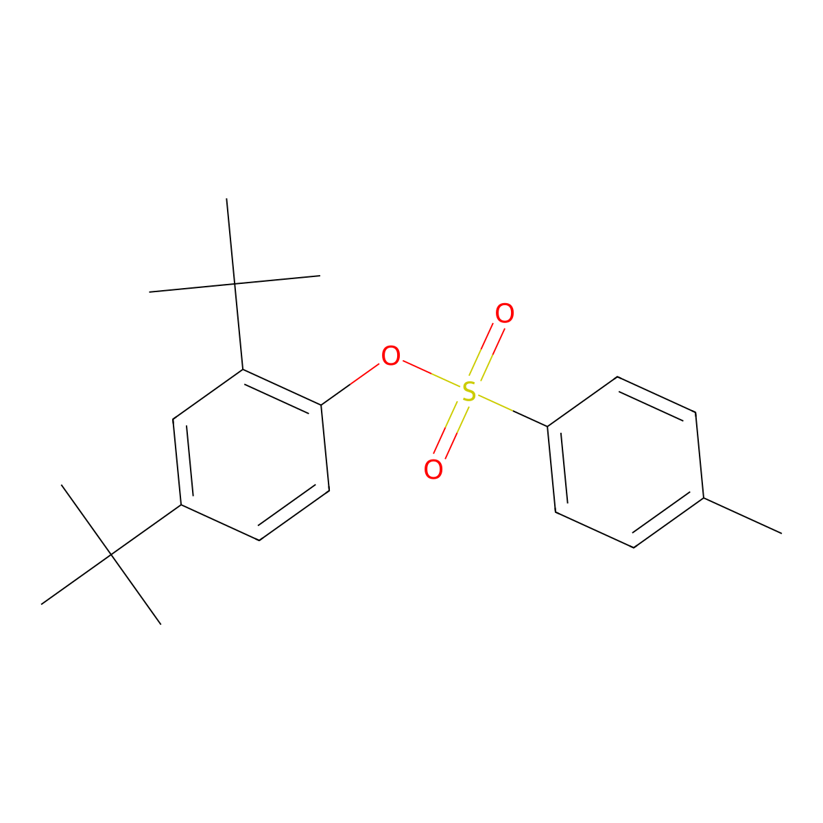 2,4-Di-tert-butylphenyl 4-methylbenzene-1-sulfonate molecular structure, CAS 1071592-64-7