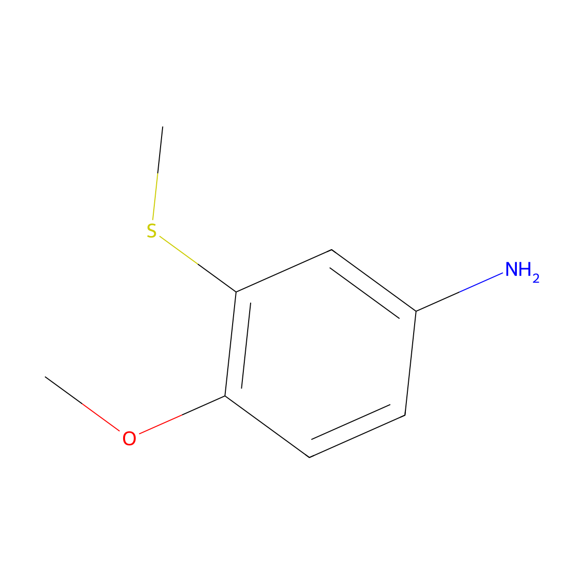 4-Methoxy-3-(methylsulfanyl)aniline molecular structure, CAS 1071602-10-2