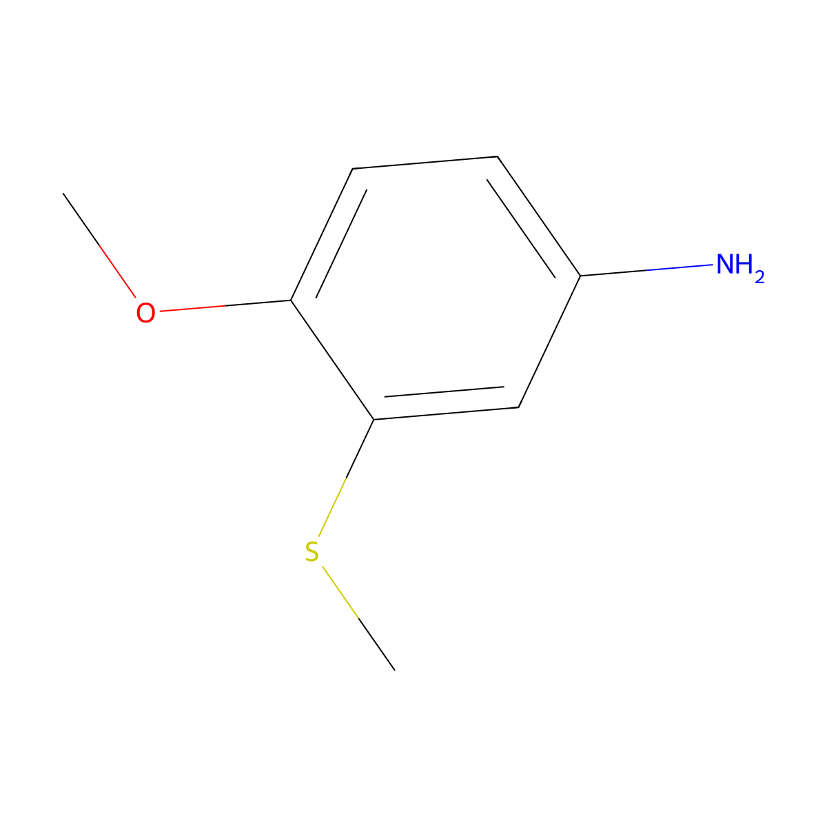 4-Methoxy-3-(methylsulfanyl)aniline molecular structure, CAS 1071602-10-2