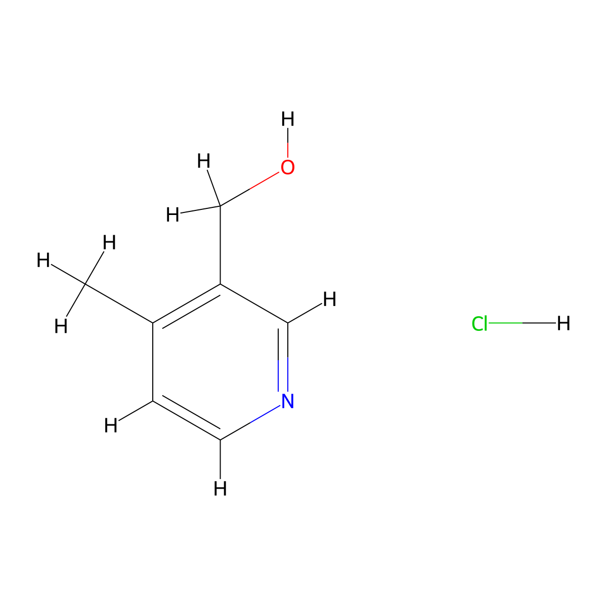 (4-Methylpyridin-3-yl)methanol hydrochloride molecular structure, CAS 1071604-83-5