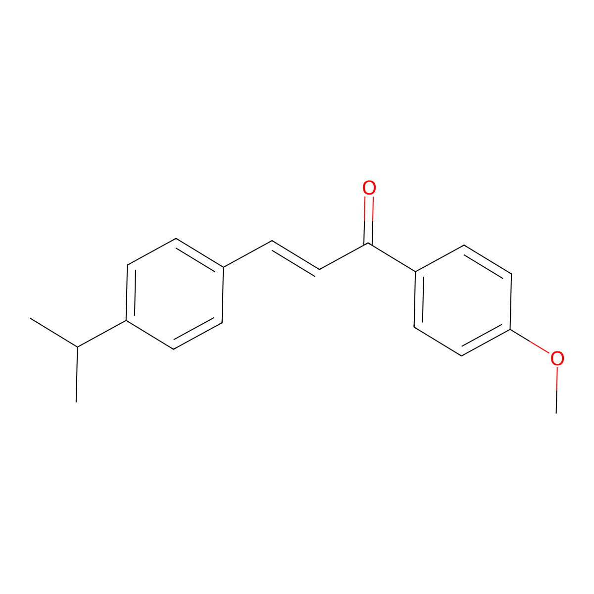 (2E)-1-(4-methoxyphenyl)-3-[4-(propan-2-yl)phenyl]prop-2-en-1-one molecular structure, CAS 1071613-46-1
