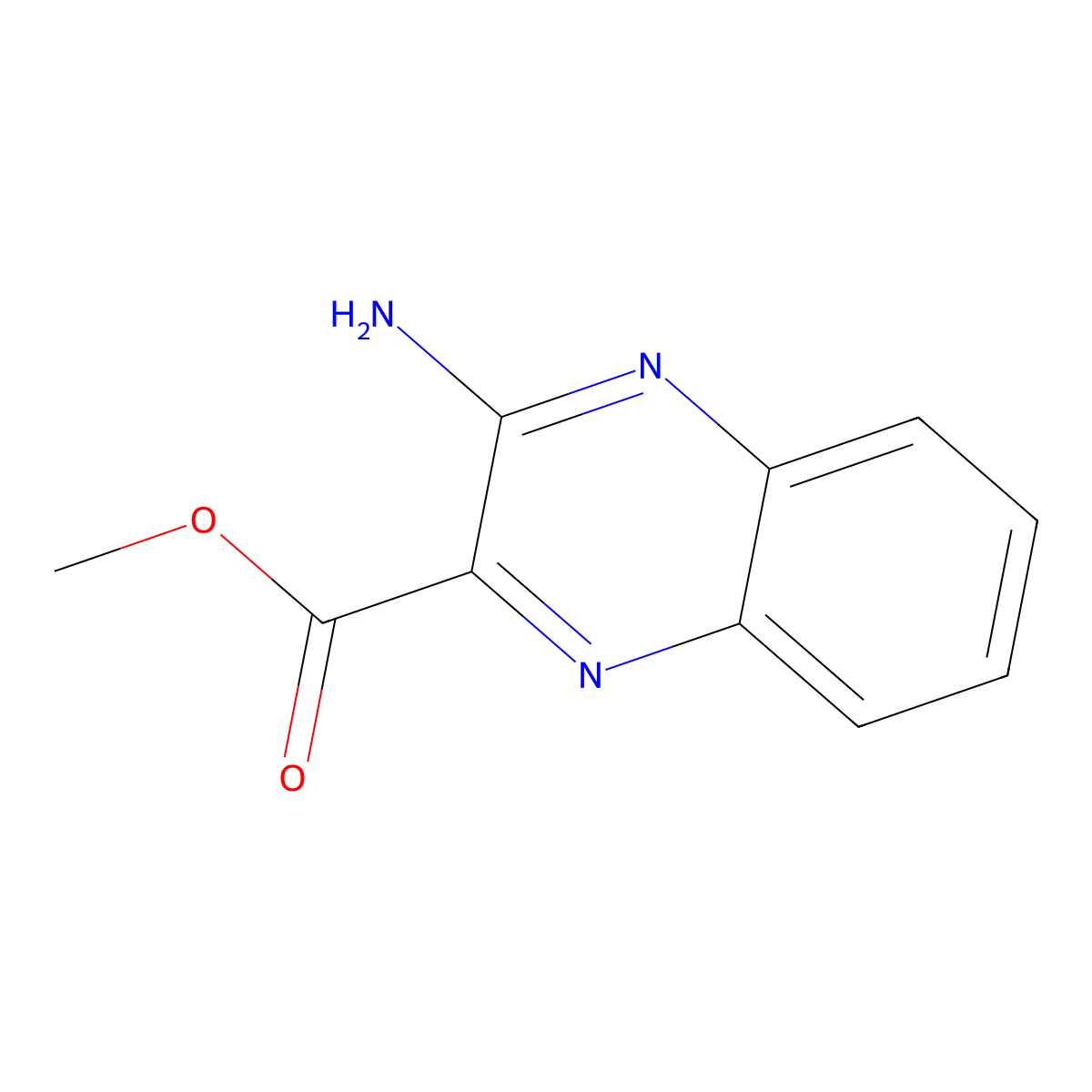 Methyl 3-aminoquinoxaline-2-carboxylate molecular structure, CAS 1071627-75-2