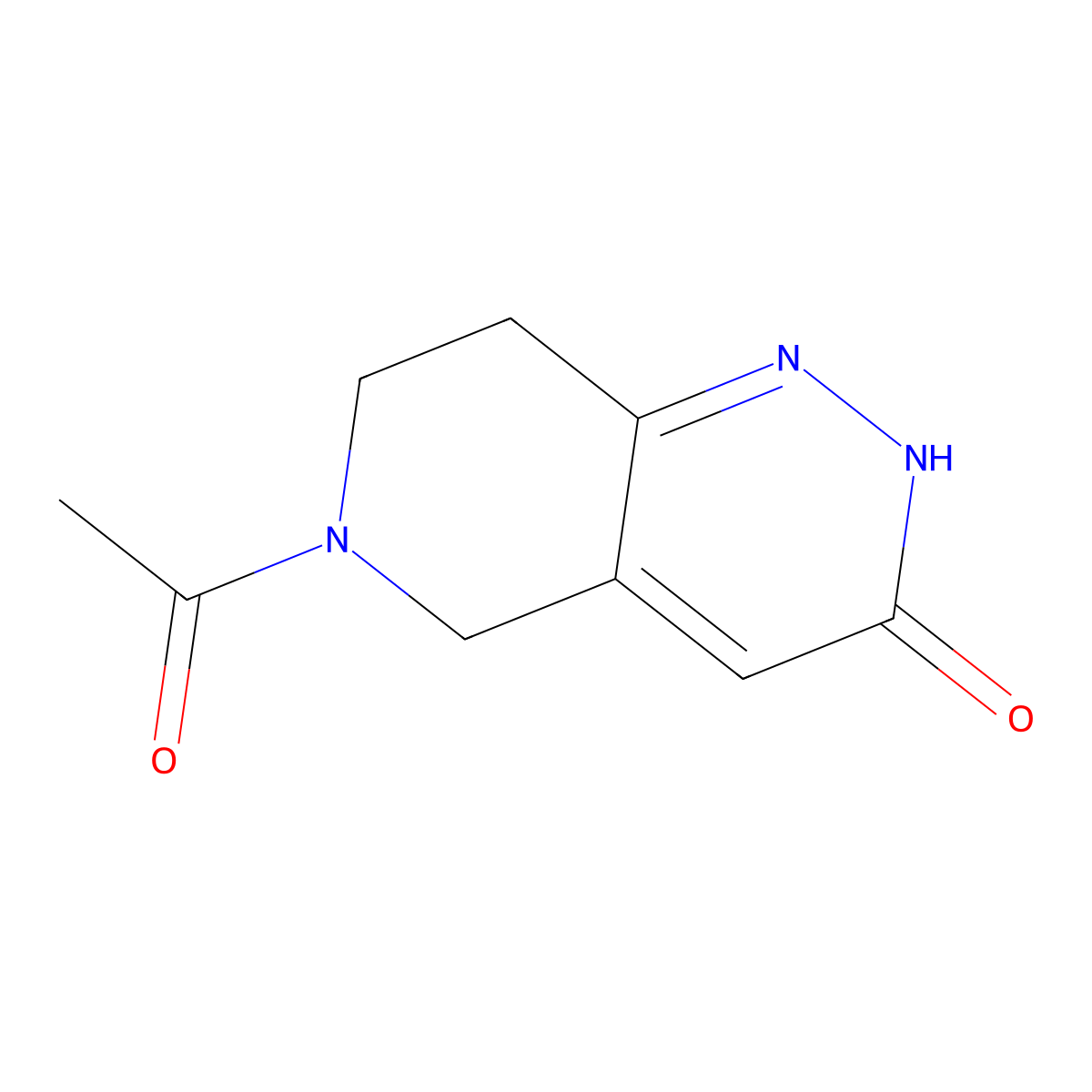 6-acetyl-5,6,7,8-tetrahydropyrido[4,3-c]pyridazin-3(2H)-one molecular structure, CAS 1071629-82-7
