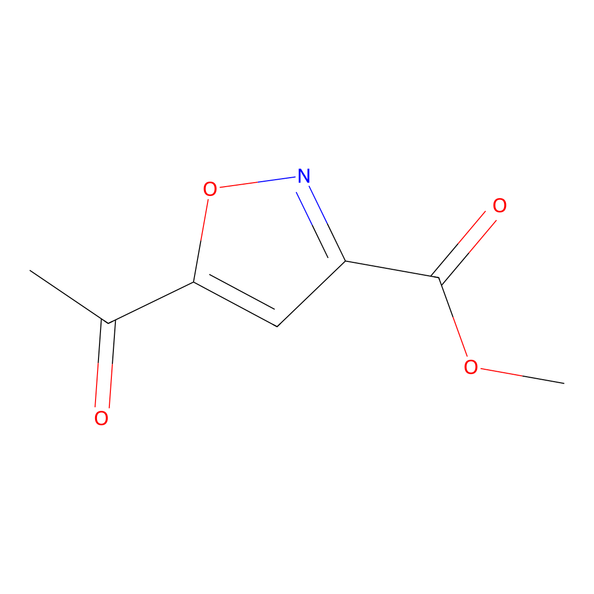 Methyl 5-acetyl-1,2-oxazole-3-carboxylate molecular structure, CAS 1071631-92-9