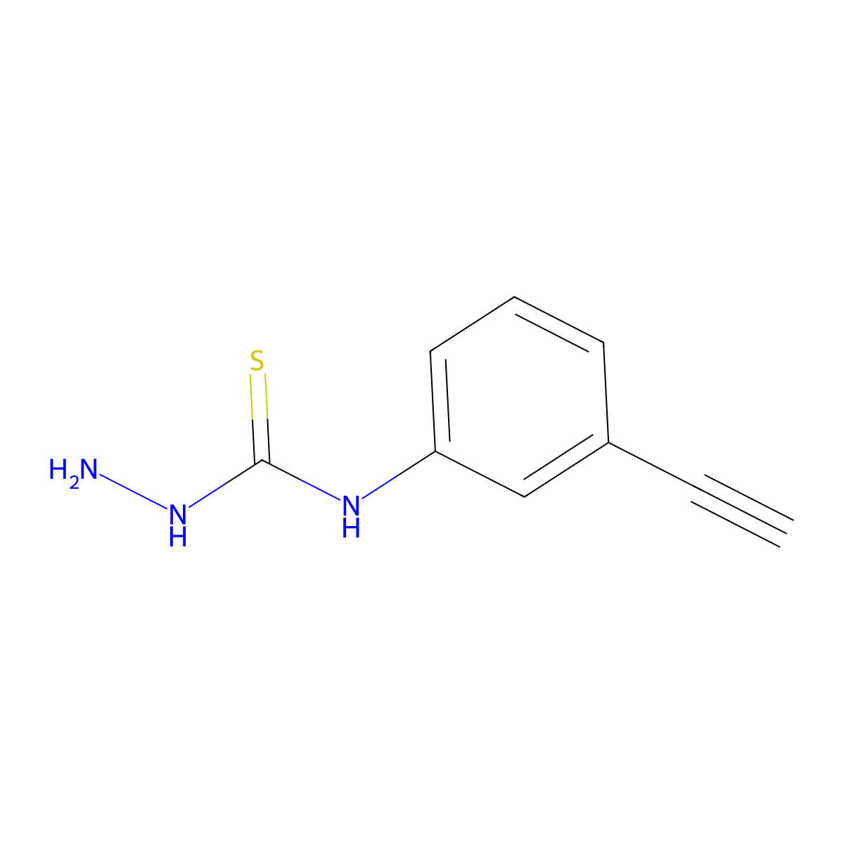 3-Amino-1-(3-ethynylphenyl)thiourea molecular structure, CAS 1071638-49-7