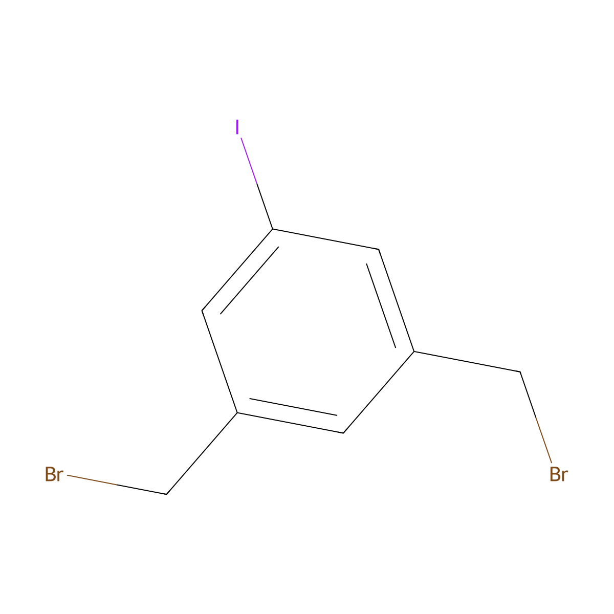 1,3-Bis(bromomethyl)-5-iodobenzene molecular structure, CAS 107164-93-2