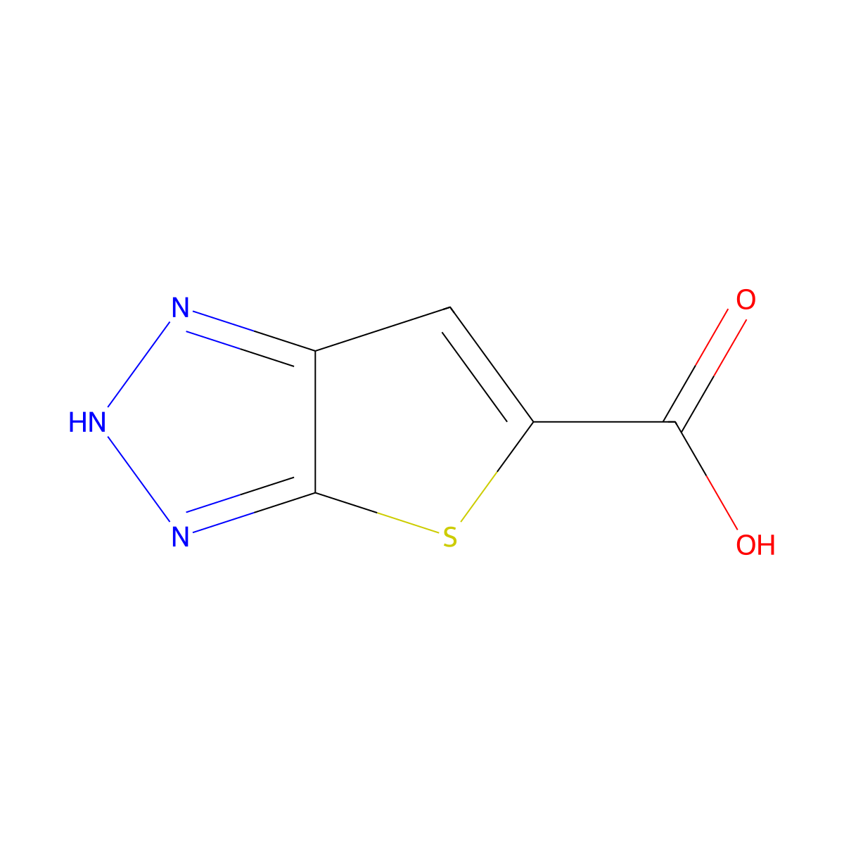 2H-Thieno[2,3-d][1,2,3]triazole-5-carboxylic acid molecular structure, CAS 107166-05-2