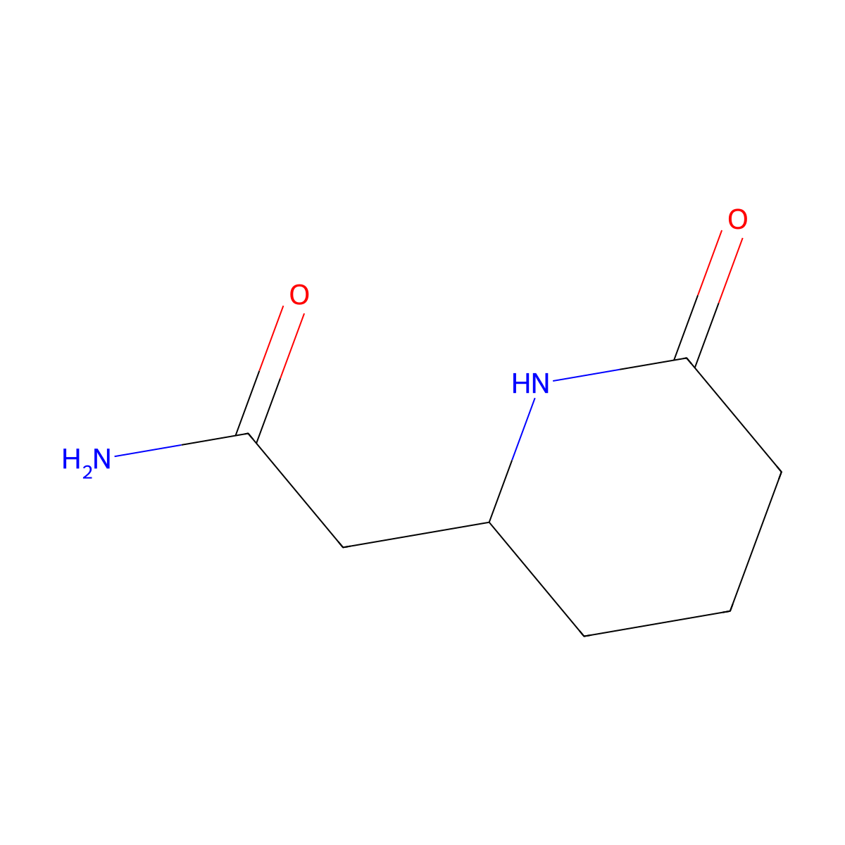 2-(6-Oxopiperidin-2-yl)acetamide molecular structure, CAS 1071661-20-5