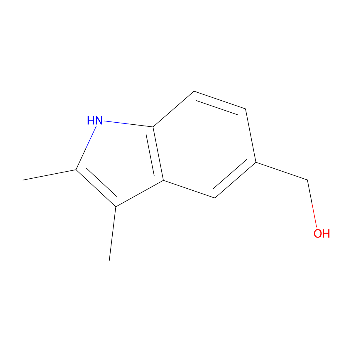 (2,3-dimethyl-1H-indol-5-yl)methanol molecular structure, CAS 1071667-99-6