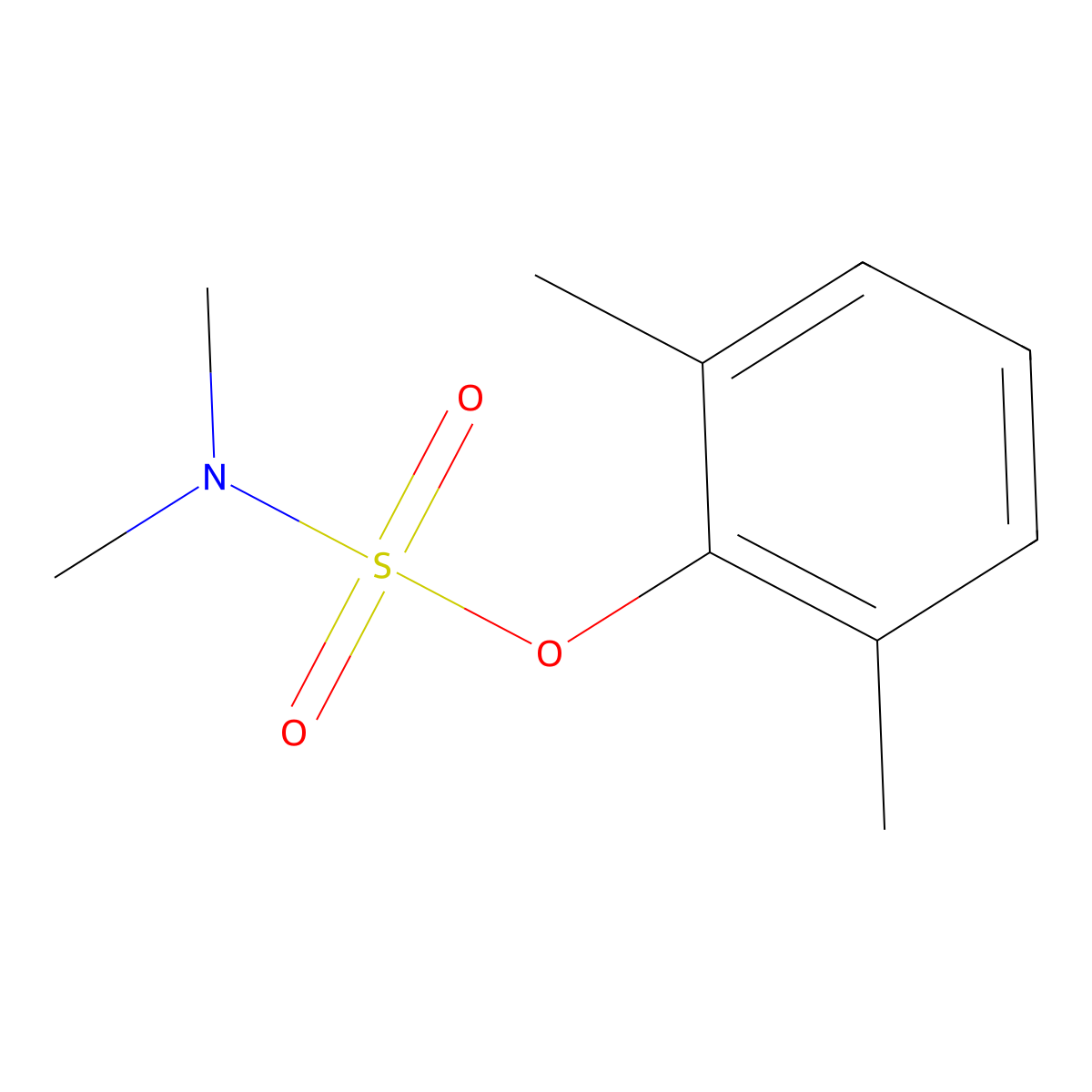 2,6-Dimethylphenyl dimethylsulfamate molecular structure, CAS 107167-40-8