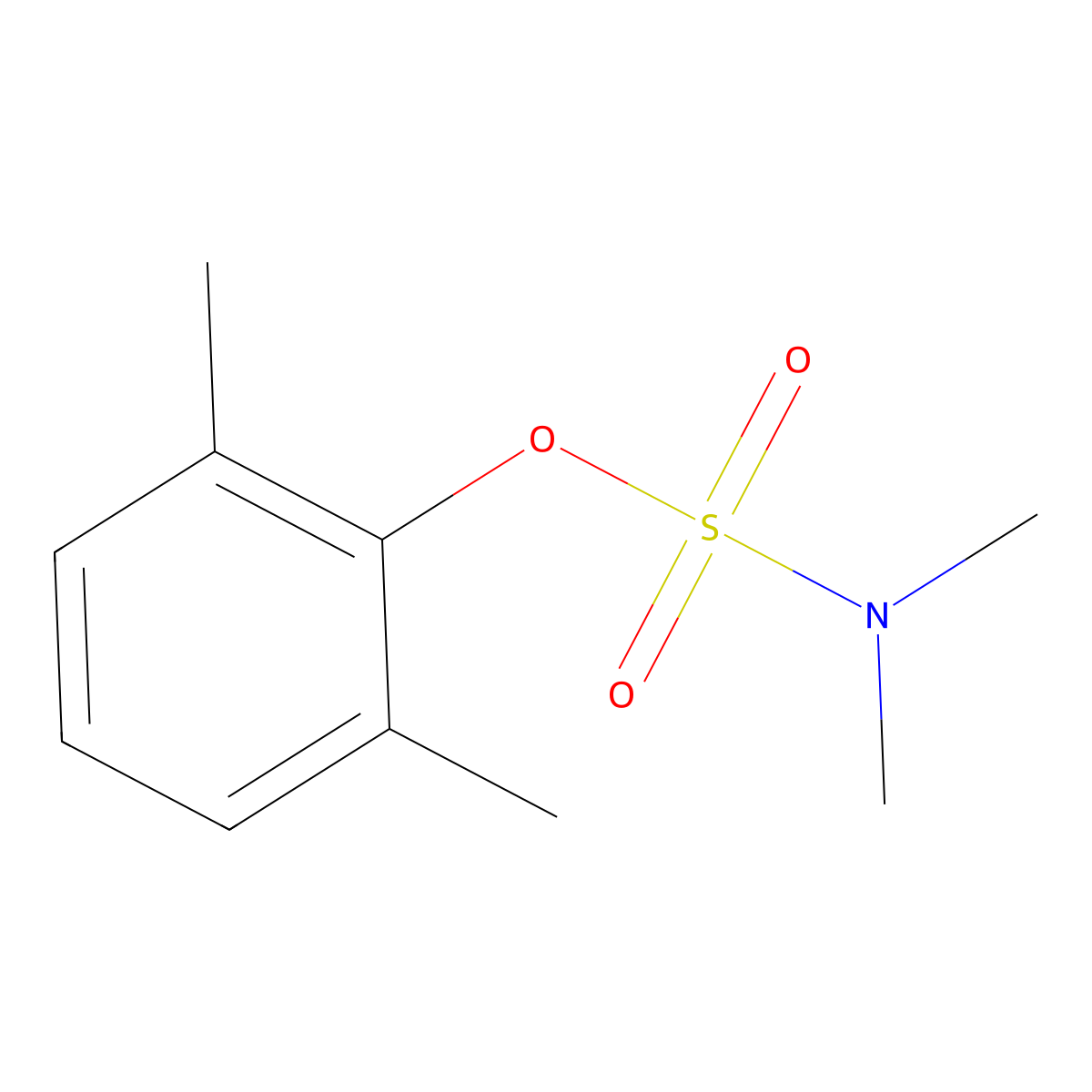 2,6-Dimethylphenyl dimethylsulfamate molecular structure, CAS 107167-40-8