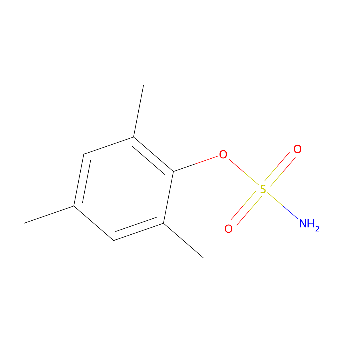 2,4,6-Trimethylphenyl sulfamate molecular structure, CAS 107167-43-1