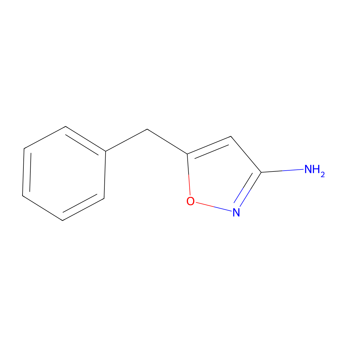 5-Benzylisoxazol-3-amine molecular structure, CAS 1071673-21-6