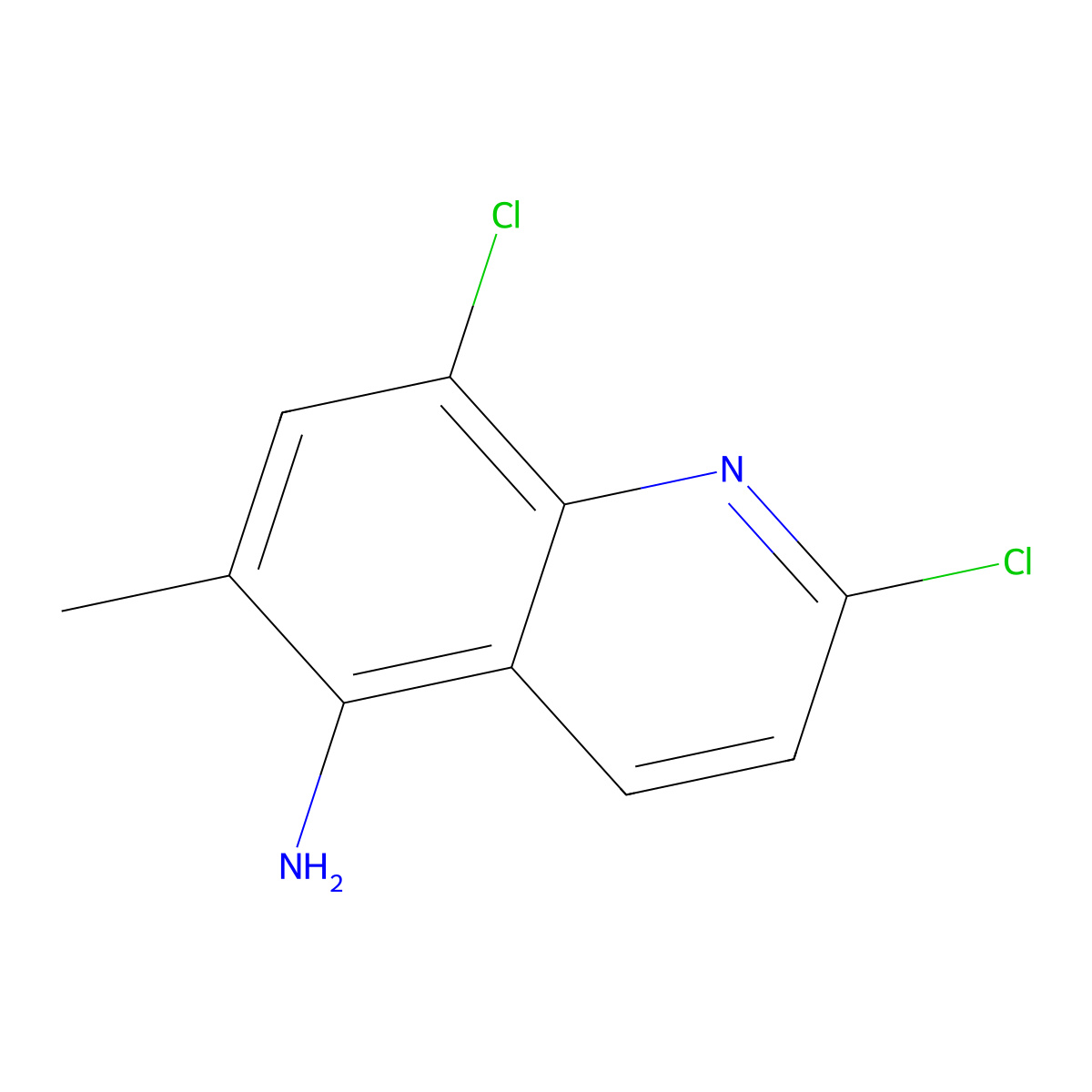 2,8-Dichloro-6-methylquinolin-5-amine molecular structure, CAS 1071675-48-3